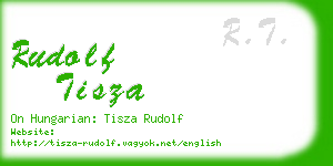 rudolf tisza business card